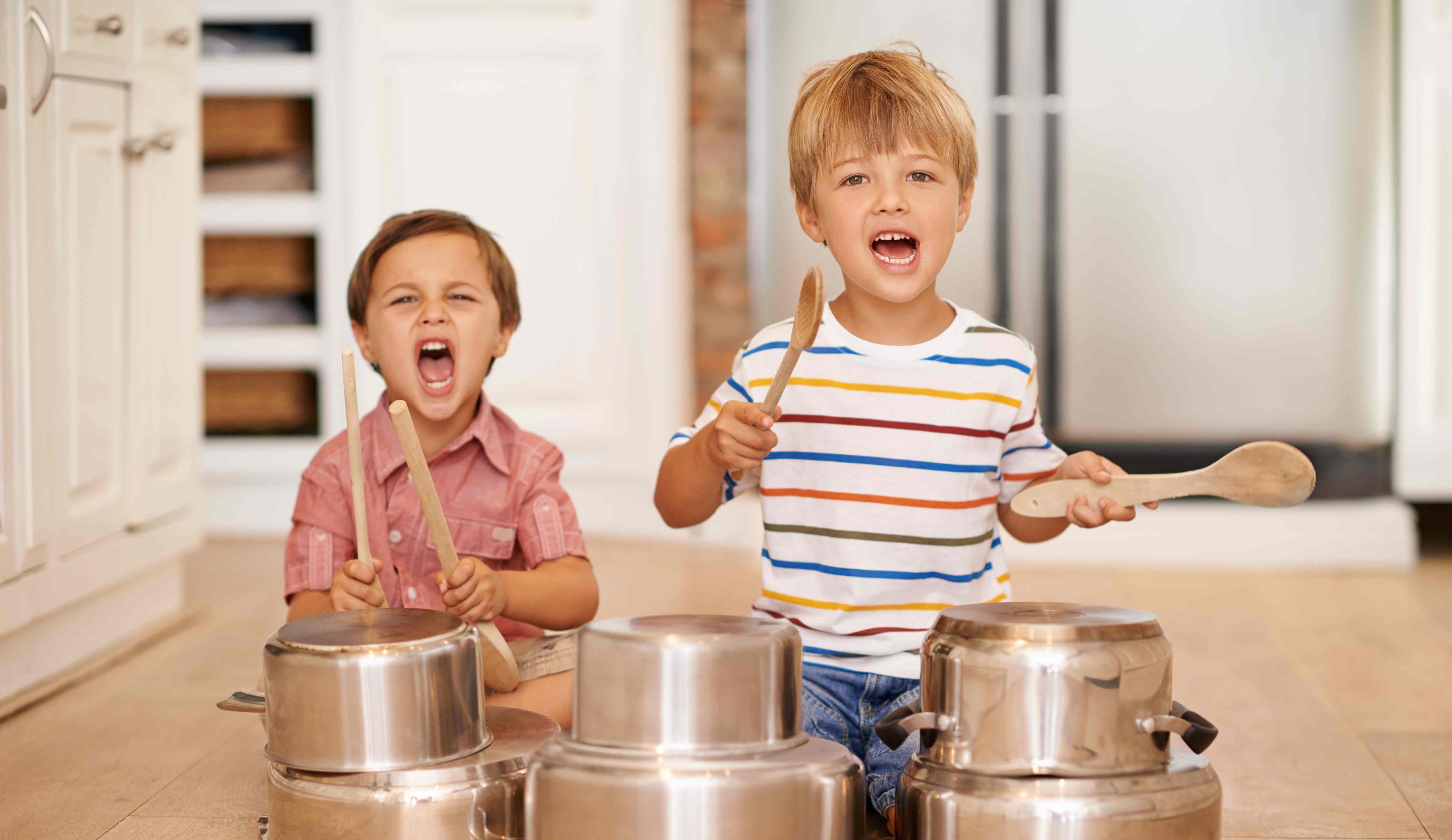 children playing drums